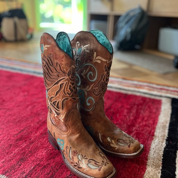 *NEW* Corral Australia Brown Embroidered Cowboy Boots - Picture 3 of 15